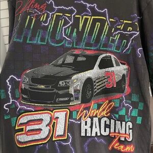 Nordstrom Alpha Collective Race Car Graphic Tee Medium Gray
